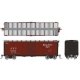 1937 AAR 40′ Boxcar w/Round Corner 6-Pack - Ready to Run -- Nickel Plate Road Set 1 (Boxcar Red, black), HO, Rapido Trains Inc