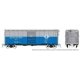 1937 AAR 40′ Boxcar w/Square Corner 6-Pack - Ready to Run -- Lancaster & Chester (blue, gray), HO, Rapido Trains Inc 180006