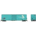 Pacific Car & Foundry 5241 Cubic Foot 50′ Boxcar 3-Pack - Ready to Run -- East Erie Commercial EEC Set 1 (Patched, teal, gray,