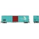 Pacific Car & Foundry 5241 Cubic Foot 50′ Boxcar 3-Pack - Ready to Run -- East Erie Commercial EEC Set 2 (Patched, teal, Boxca
