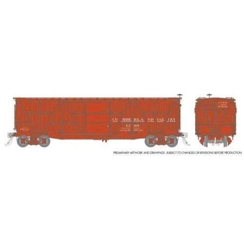 Class X23 Wood Boxcar 3-Pack - Ready to Run -- Cumberland Valley (Boxcar Red), HO, Rapido Trains Inc 177001