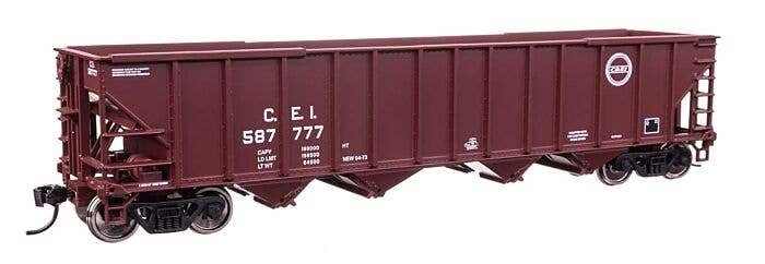 50′ 100-Ton 4-Bay Hopper - Ready to Run -- Chicago & Eastern Illinois 587777, HO, WalthersMainline 57801