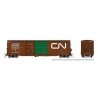 NSC 5304 Plug & Sliding Door Boxcar 6-Pack - Ready to Run -- Canadian National Set 1 (As-Delivered, Boxcar Red, green door, Nood