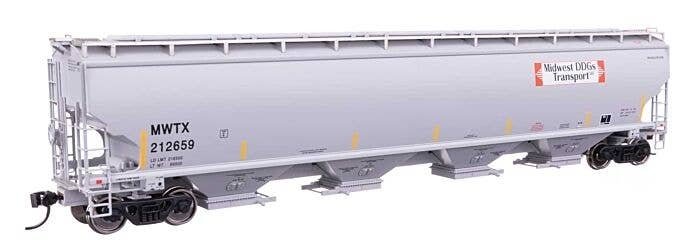 67′ Trinity 6351 4-Bay Covered Hopper - Ready to Run -- Midwest DDG Transport MWTX 212659, HO, WalthersProto 110322