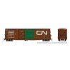 NSC 5304 Plug & Sliding Door Boxcar 6-Pack - Ready to Run -- Canadian National Set 2 (As-Delivered, Boxcar Red, green door, Nood