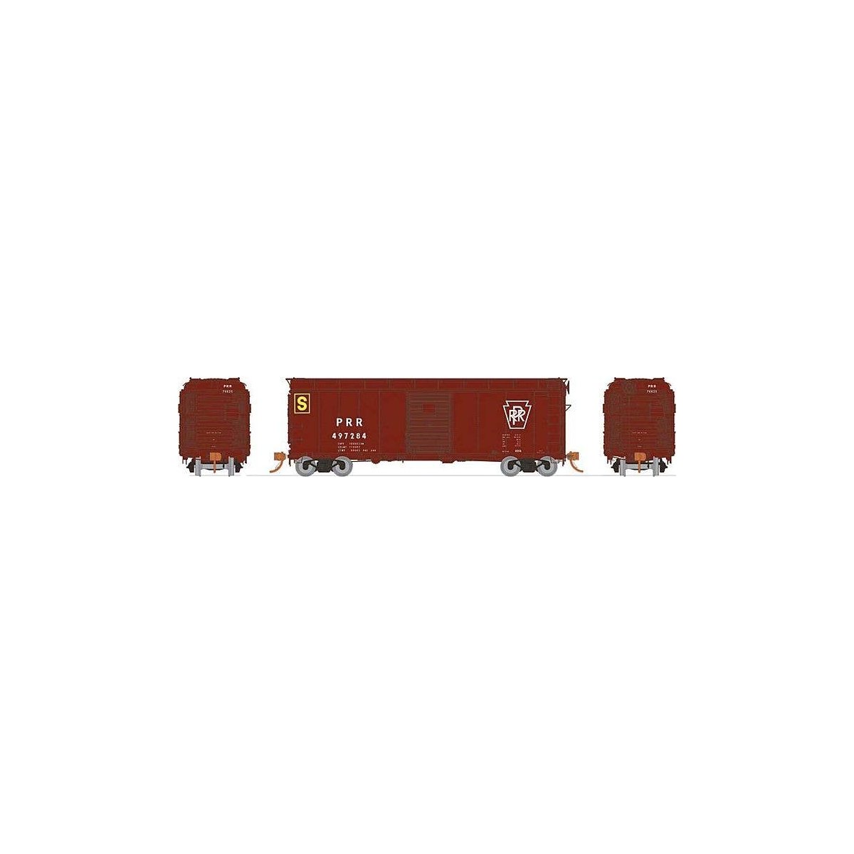 Class X31A Single-Door Boxcar 3-Pack - Ready to Run -- Pennsylvania Railroad Set 1 (Tuscan, Plain Keystone, Stores Dept.), HO, R
