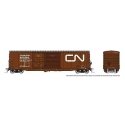 NSC 5304 Plug & Sliding Door Boxcar 6-Pack - Ready to Run -- Canadian National (Late 1980s, Boxcar Red, Noodle Logo), HO, Rapido