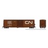 NSC 5304 Plug & Sliding Door Boxcar 6-Pack - Ready to Run -- Canadian National (Late 1980s, Boxcar Red, Noodle Logo), HO, Rapido