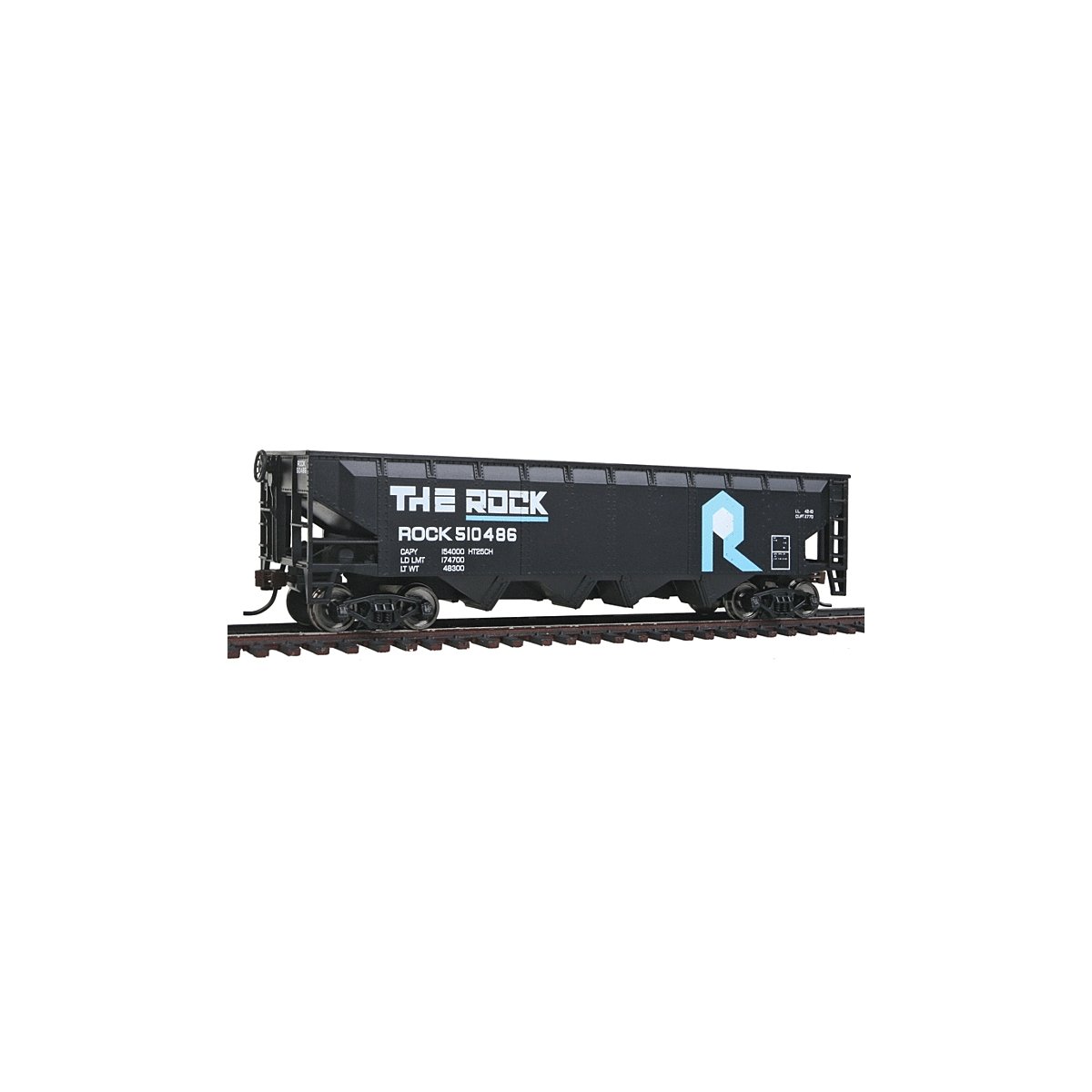 Offset Hopper - Ready to Run -- Rock Island (black, blue, white), HO, WalthersTrainline 1423