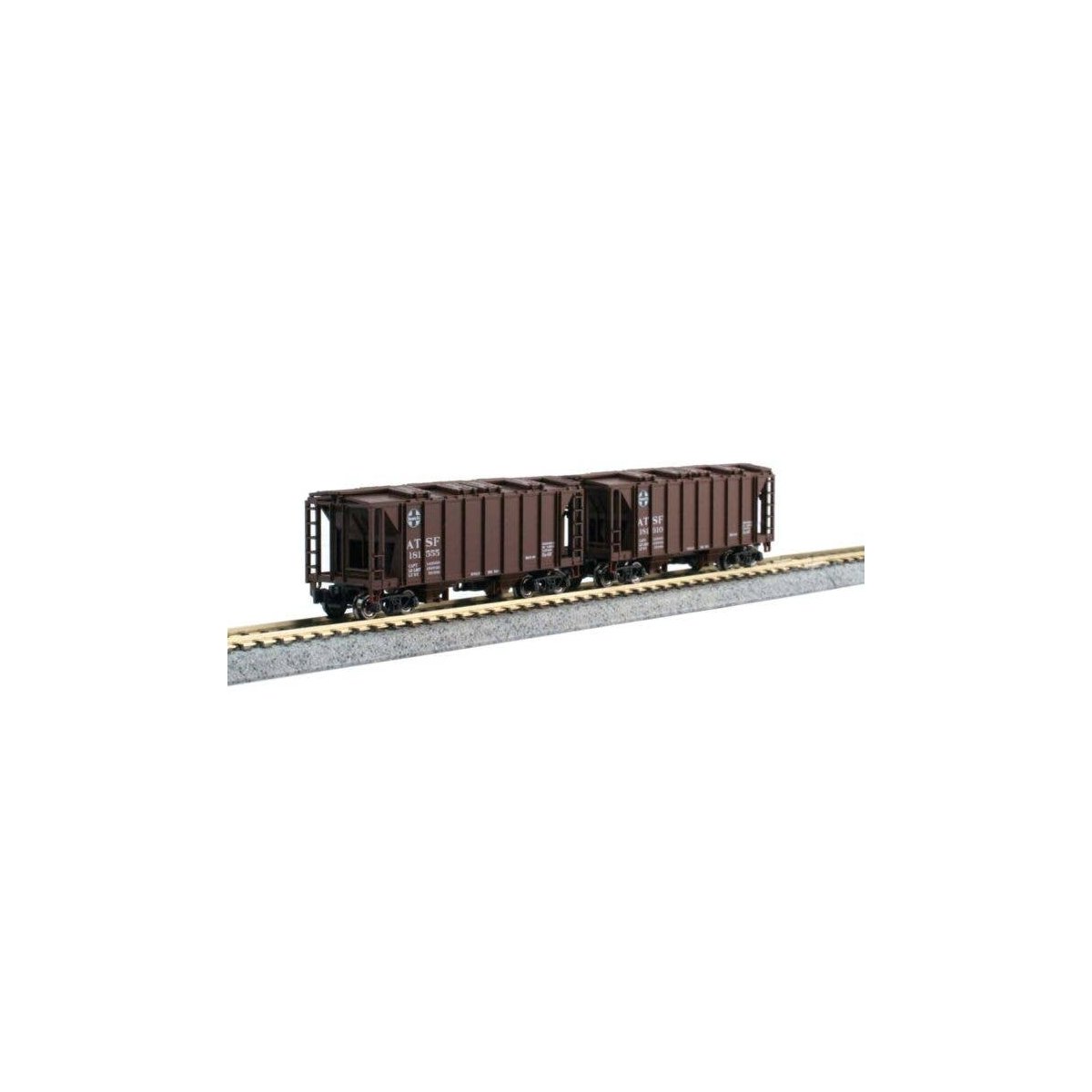 ACF 2-Bay Covered Hopper pkg(8) - Ready-to-Run - 2 Each of 4 Roadnames -- Santa Fe Chicago, Burlin, N, Kato USA Inc 1064700