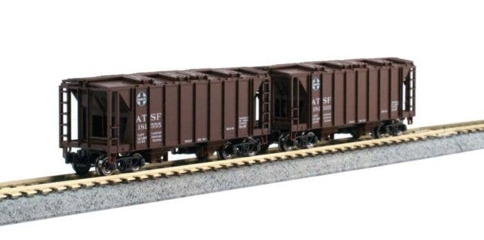 ACF 2-Bay Covered Hopper pkg(8) - Ready-to-Run - 2 Each of 4 Roadnames -- Santa Fe Chicago, Burlin, N, Kato USA Inc 1064700