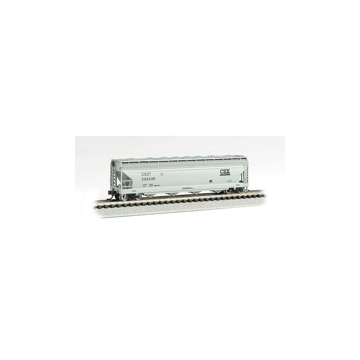 ACF 4-Bay Center-Flow Covered Hopper - Ready to Run -- CSX Transportation 256436, N, Bachmann Industries 17557
