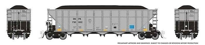 AutoFlood III Rapid Discharge Coal Hopper w/Load 6-Pack - Ready to Run -- Duke Power DKPX Set, HO, Rapido Trains Inc 169046