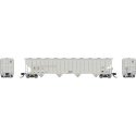 Procor 5820 Covered Hopper 3-Pack - Ready to Run -- Dow Chemical DCLX (gray, black, Reporting , N, Rapido Trains Inc 560009