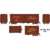 UP Class B-50-42 40′ Boxcar 6-Pack - Ready to Run -- Union Pacific Set 1 (1951 As-Delivered, Boxcar Red, Streamliners Slogan),