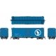 GN 40′ 12-Panel Boxcar w/Late Improved Dreadnaught Ends 6-Pack - Ready to Run -- Great Northern (Big Sky Blue, white, Large Ro