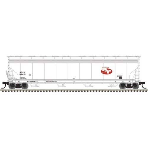 ACF 5800 4-Bay Covered Hopper - Ready to Run - Master(R) -- KT Clays ACFX 68444 (whi, HO, Atlas Model Railroad Co. 20007670