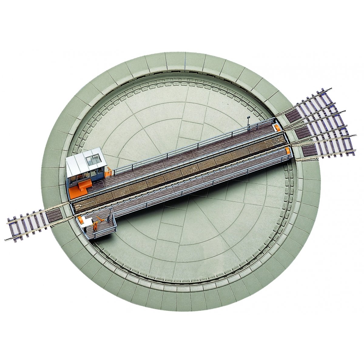 Turntable with electric propulsion mechanism and control unit - Drehscheibe mit Elektroantrieb und Steuergerät - RocoLine 42615