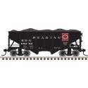 55-Ton Fishbelly Hopper with Load - Ready to Run -- Reading 65269 (black, red), N, Atlas Model Railroad Co. 50007222