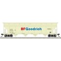 ACF 5250 4-Bay Centerflow Hopper - Ready to Run -- BF Goodrich ACFX 55517 (pale yellow, blue, red), N, Trainman 50007107