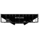 50-Ton Offset-Side 2-Bay Hopper - Kit -- Rutland 763 (black), HO, Accurail Inc 7740