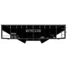 50-Ton Offset-Side 2-Bay Hopper - Kit -- Rutland 763 (black), HO, Accurail Inc 7740
