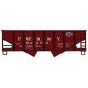 USRA 55-Ton 2-Bay Hopper - Kit -- Pittsburgh, McKeesport & Youghiogheny 60285 (Boxcar Red, NYC Lines, HO, Accurail Inc 2435