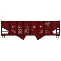 USRA 55-Ton 2-Bay Hopper - Kit -- Pittsburgh, McKeesport & Youghiogheny 60285 (Boxcar Red, NYC Lines, HO, Accurail Inc 2435