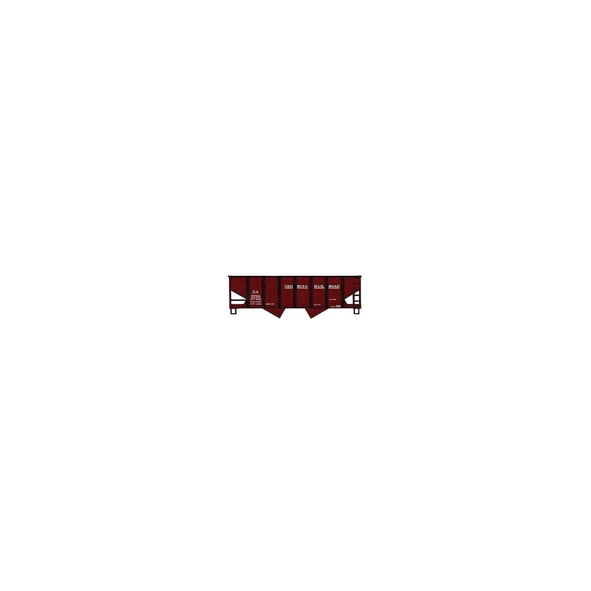 USRA 55-Ton 2-Bay Open Hopper - Kit -- Georgia Railroad 3758 (Boxcar Red), HO, Accurail Inc 2586