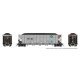 AutoFlood III Rapid Discharge Coal Hopper - Ready to Run -- BNSF Railway (silver, Boxcar Red, HO, Rapido Trains Inc 169044A