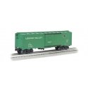 40′ Steel Boxcar - 3-Rail - Ready to Run - Williamsª -- Lehigh Valley 66395 (green, black,, Small Diamond Logo), O, Bachmann 