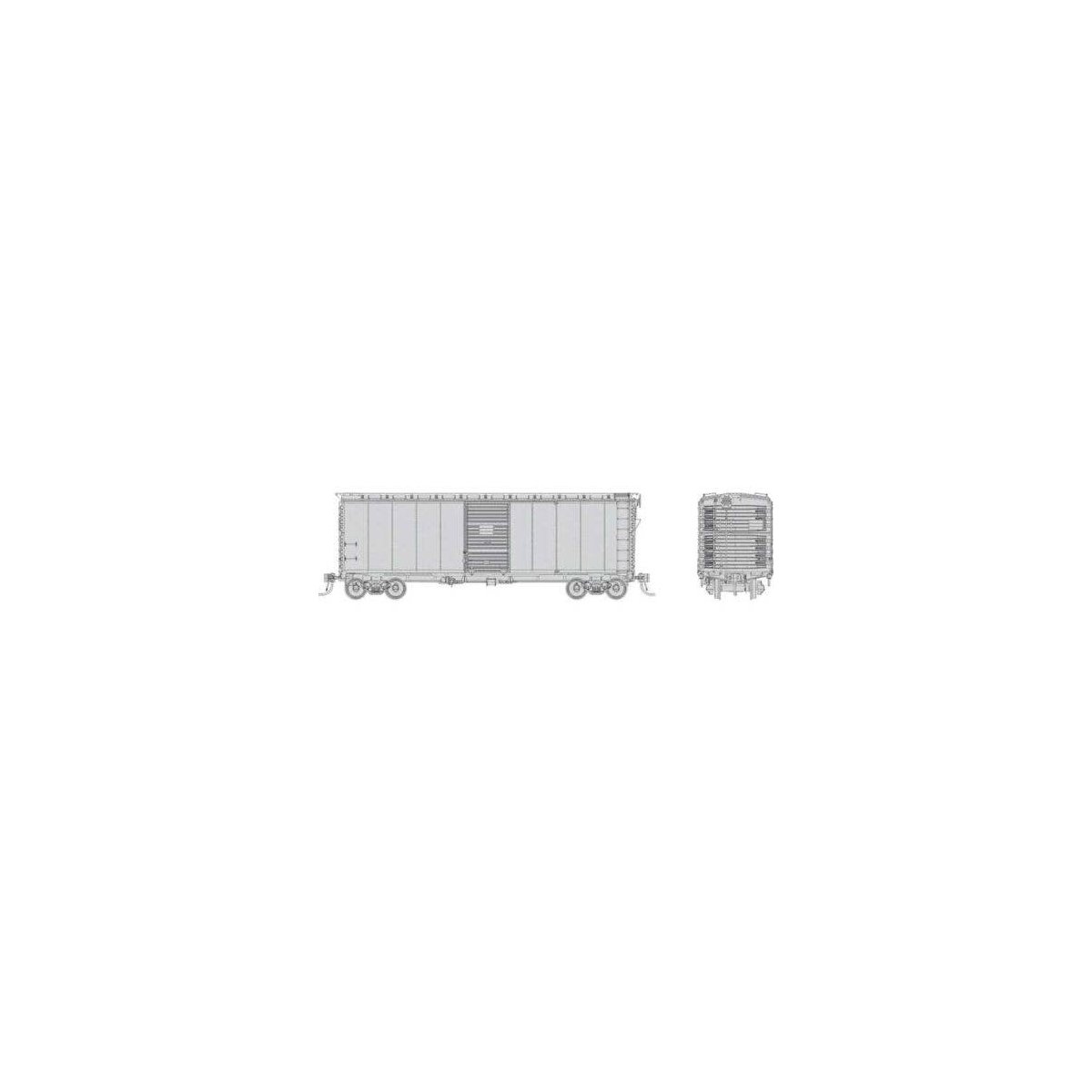 1937 AAR 40′ Boxcar w/Round Corner 6-Pack - Ready to Run -- Undecorated, HO, Rapido Trains Inc 181099