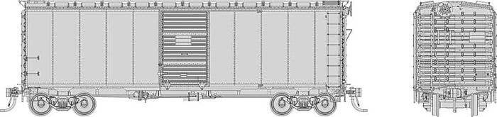 1937 AAR 40′ Boxcar CN Version 6-Pack - Ready to Run -- Undecorated, HO, Rapido Trains Inc 182099