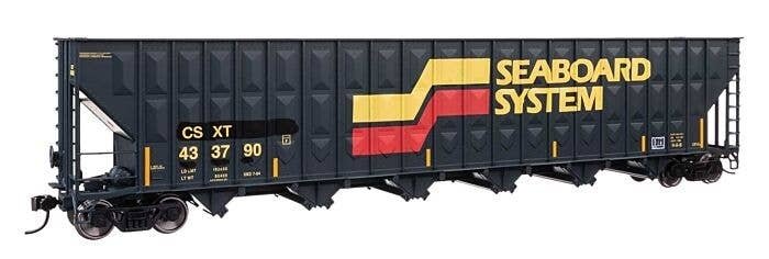 73′ Greenville 7,000 Cubic Foot Wood Chip Hopper - Ready to Run -- CSX 433790 (Patched Seaboard, HO, WalthersMainline 56375