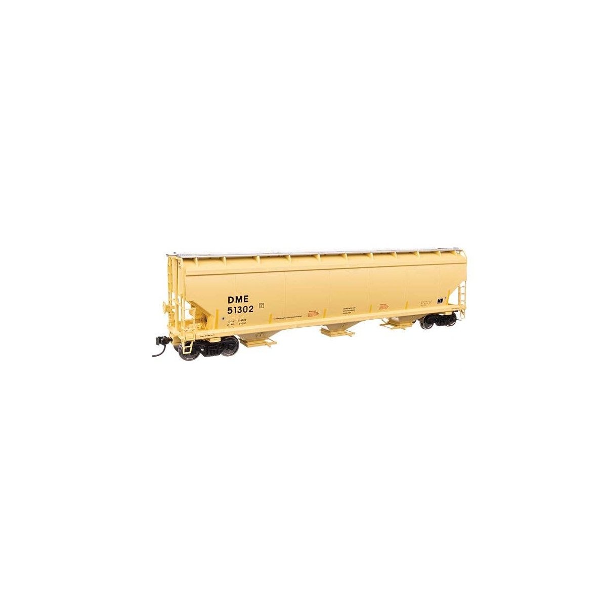 60′ NSC 5150 3-Bay Covered Hopper - Ready to Run -- Dakota, Minnesota & Eastern 51302, HO, WalthersMainline 7749