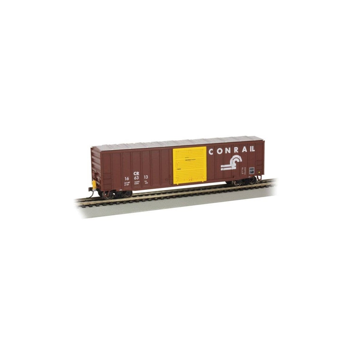 ACF 50`6` Outside-Braced Boxcar - Flashing Rear End Device - Ready-to-Run -- Conrail 166313 (Boxcar Red, white), HO, Bachmann In
