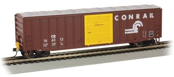 ACF 50`6` Outside-Braced Boxcar - Flashing Rear End Device - Ready-to-Run -- Conrail 166313 (Boxcar Red, white), HO, Bachmann In