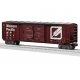 50′ Double-Door Rib-Side Boxcar - Standard O 3-Rail - Ready to Run -- Western Pacific 38314 (Boxcar Red, white, Stylized Feath