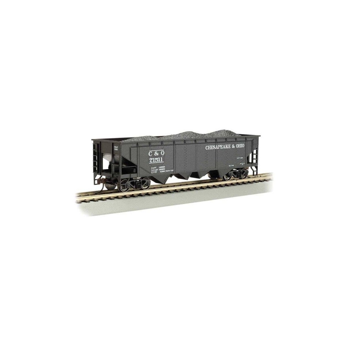 40′ Quad Hopper - Ready to Run - Silver Series(R) -- Chesapeake & Ohio, HO, Bachmann Industries 17605