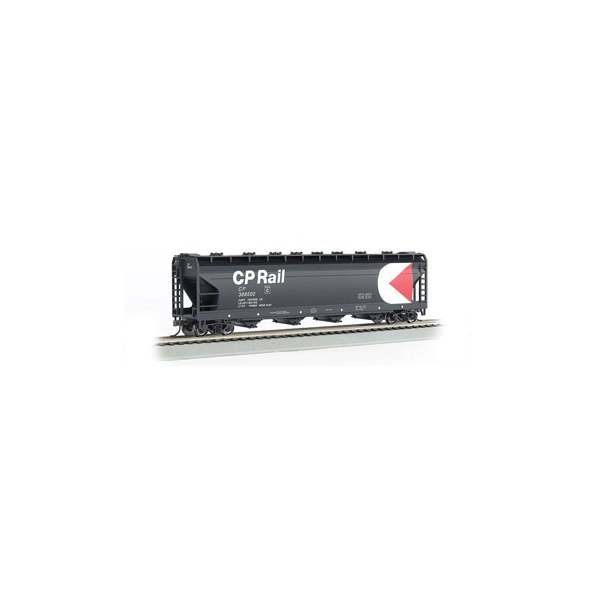 56′ ACF Center-Flow Covered Hopper - Ready to Run - Silver Series(R) -- Canadian Pacific, HO, Bachmann Industries 17529