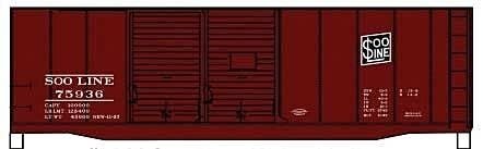 ACF 2-Bay Covered Hopper - Kit -- Soo Line 75936 (Boxcar Red, black), HO, Accurail Inc 3644