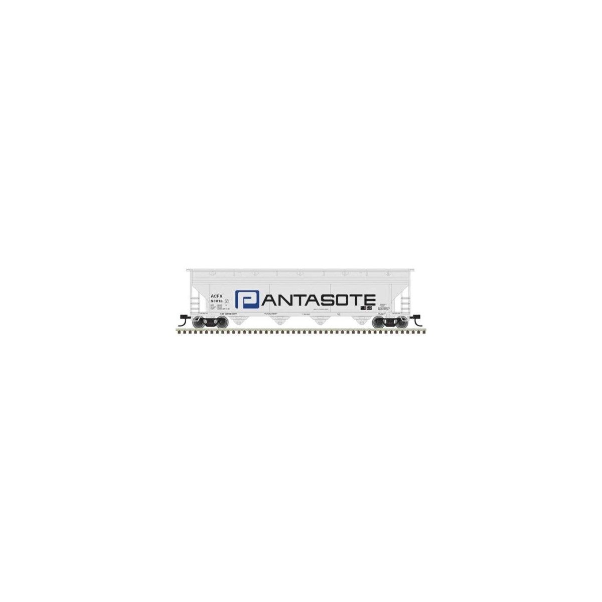 ACF 5250 4-Bay Centerflow Hopper - Ready to Run -- Pantasote ACFX 57265 (gray, black, blue), N, Trainman 50007114