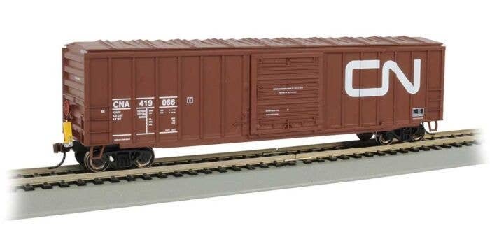 ACF 50`6` Outside-Braced Boxcar - Flashing Rear End Device - Ready to Run -- Canadian National CNA 419086 (Boxcar Red, Large Noo