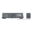 NSC 5304 Plug & Sliding Door Boxcar - Ready to Run -- Canadian National (North America Scheme, gray, white, CNNA Logo), HO, Rapi