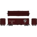 GN 40′ 12-Panel Boxcar w/Late Improved Dreadnaught Ends - Ready to Run -- Great Northern (Mineral Red, black, white), HO, Rapi