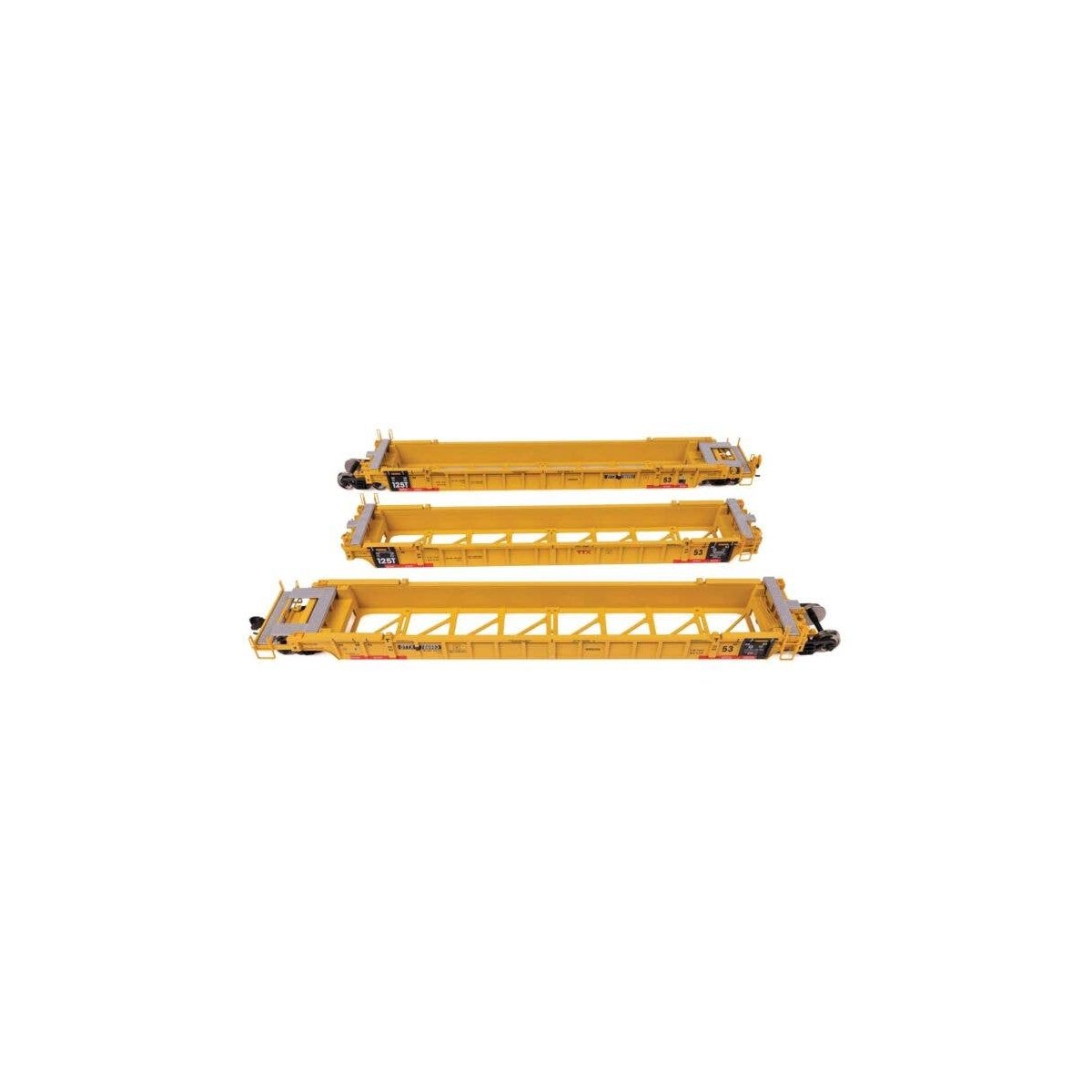 NSC Articulated 3-Unit 53′ Well Car - Ready-to-Run -- TTX 786993, HO, WalthersMainline 55830