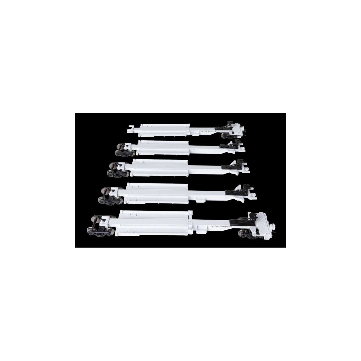 263` Five-Unit All-Purpose 48` Spine Car - Ready to Run -- Satna Fe 298944, HO, WalthersMainline 5262