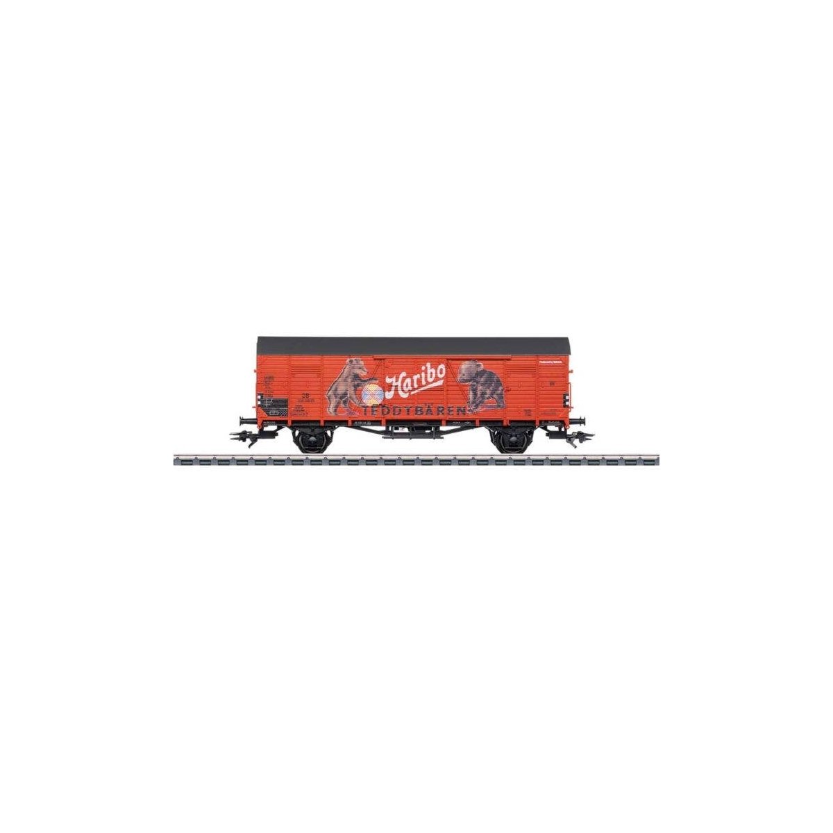 Type Gl 22 Boxcar - 3-Rail - Ready to Run -- Haribo (Era III, orange, white, brown), HO, Marklin, Inc 46384