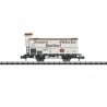 Insulated Wood Beer Boxcar - Ready to Run - Minitrix -- Haberlen Brewery (Era I, white, brown, black), N, Trix 18994