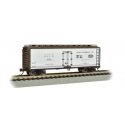 40′ Wood Reefer - Ready to Run -- Pure Carbonic Co. (white, Boxcar Red, red, blue), N, Bachmann Industries 19855